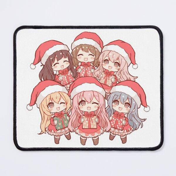 Item preview, Cute Christmas Anime Girls – Kawaii Chibi Holiday Design designed and sold by ZYNORAworld.