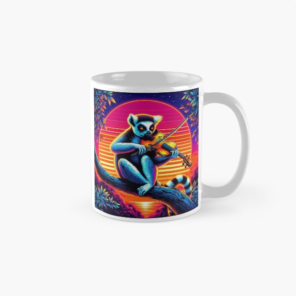 Item preview, Neon Lemur Serenade at Sunset designed and sold by Dogandesighn.