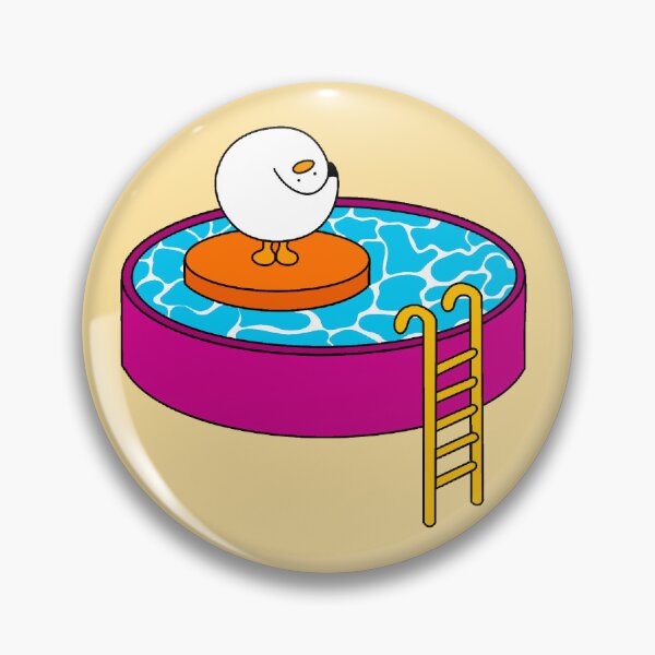 Item preview, Colorful Silly Goose cringing by the pool designed and sold by studio-abstra.