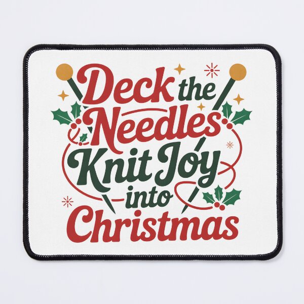 Item preview, Deck the Needles – Funny Knitting Christmas Shirt designed and sold by 123artistickay.