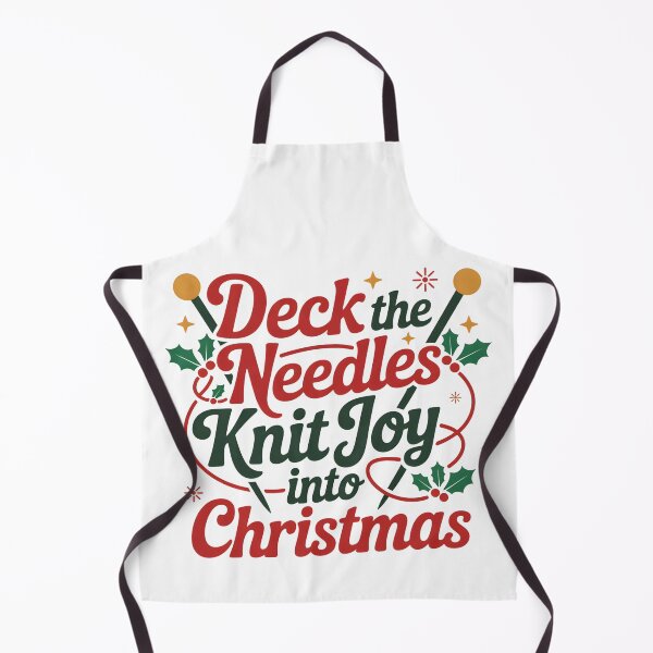 Item preview, Deck the Needles – Funny Knitting Christmas Shirt designed and sold by 123artistickay.