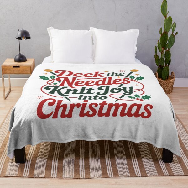 Item preview, Deck the Needles – Funny Knitting Christmas Shirt designed and sold by 123artistickay.