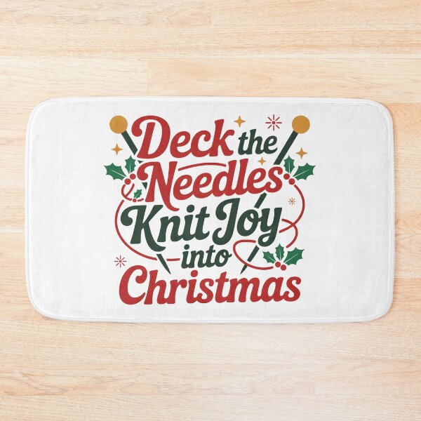 Item preview, Deck the Needles – Funny Knitting Christmas Shirt designed and sold by 123artistickay.