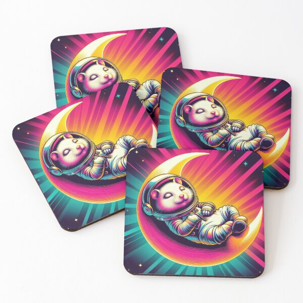 Item preview, "Cosmic Nap: Psychedelic Astronaut hamster on the Moon" designed and sold by Dogandesighn.