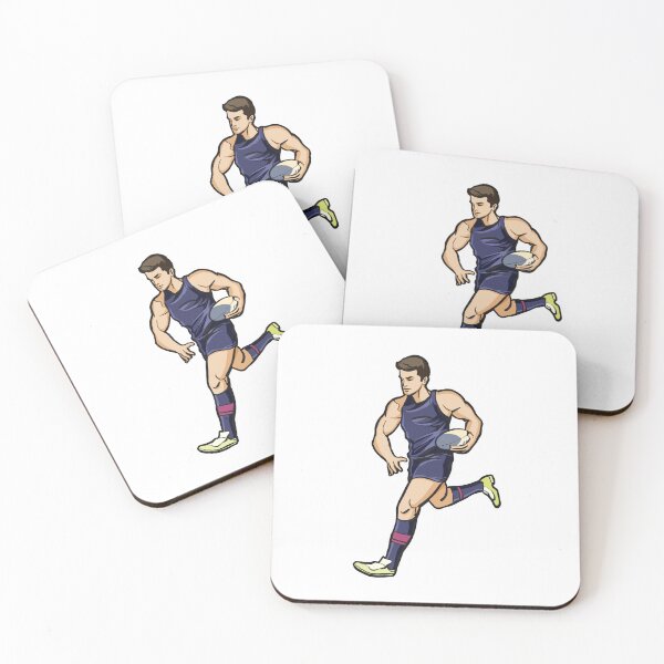 Item preview, Cartoon Rugby Player Running with Ball designed and sold by StairheadStore.