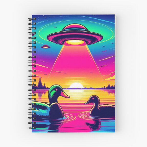 Item preview, "Sunset Visitors: Ducks, UFOs, and Cosmic Reflections" designed and sold by Dogandesighn.