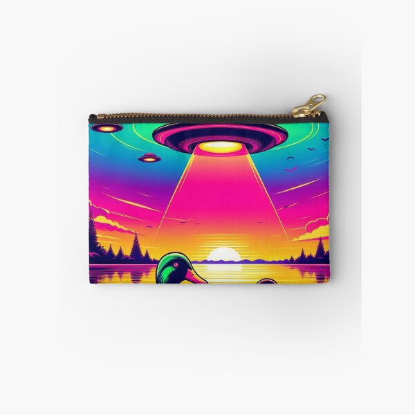 Item preview, "Sunset Visitors: Ducks, UFOs, and Cosmic Reflections" designed and sold by Dogandesighn.