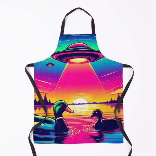 Item preview, "Sunset Visitors: Ducks, UFOs, and Cosmic Reflections" designed and sold by Dogandesighn.