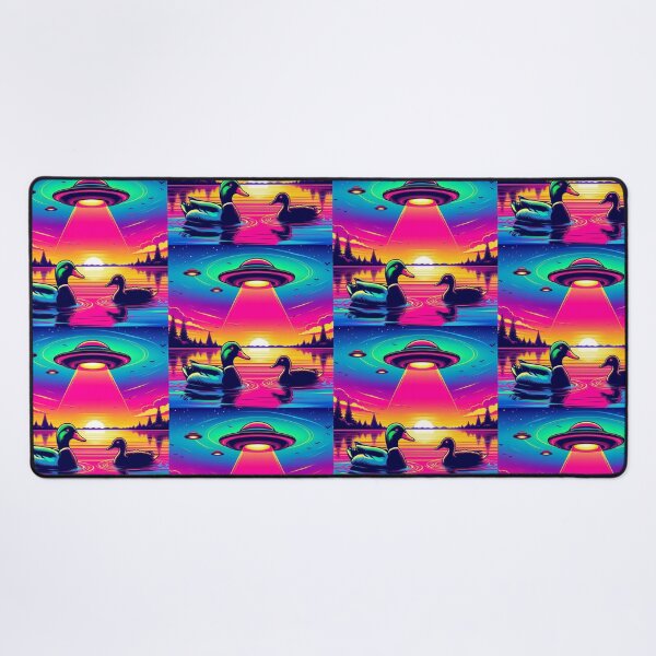 Item preview, "Sunset Visitors: Ducks, UFOs, and Cosmic Reflections" designed and sold by Dogandesighn.