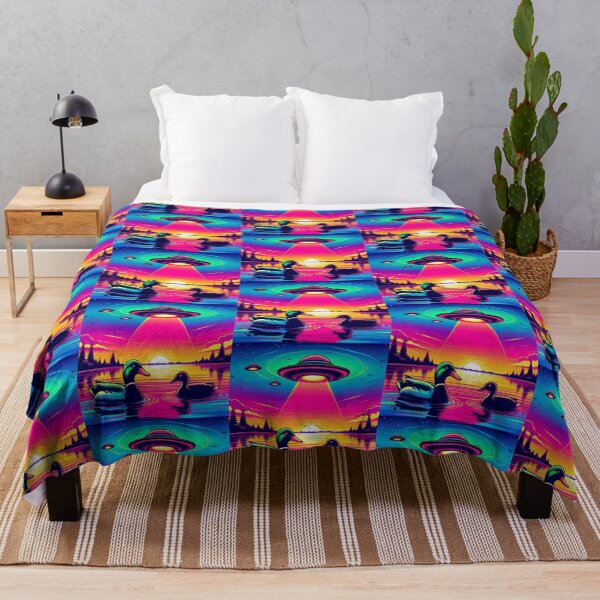 Item preview, "Sunset Visitors: Ducks, UFOs, and Cosmic Reflections" designed and sold by Dogandesighn.