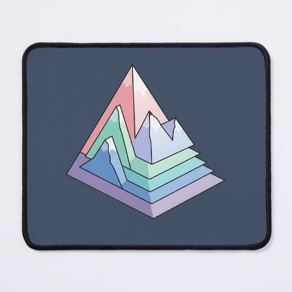 Item preview, Layered Gradient Mountains in Pastel Colors designed and sold by NoctaHike.