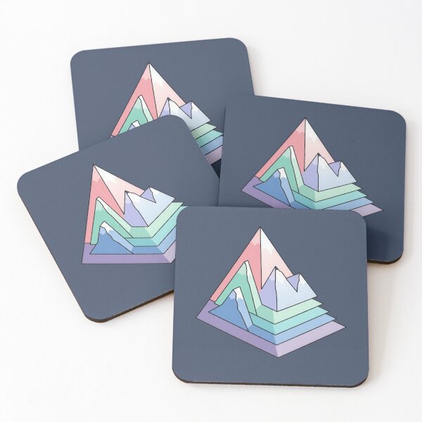 Item preview, Layered Gradient Mountains in Pastel Colors designed and sold by NoctaHike.