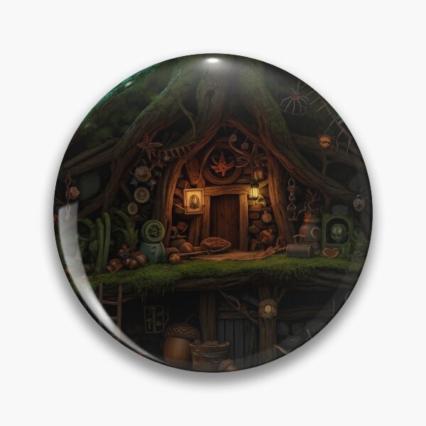 Item preview, Mystical Root Dwelling. Bioluminescent Mushroom Forest Art designed and sold by RBCTk.