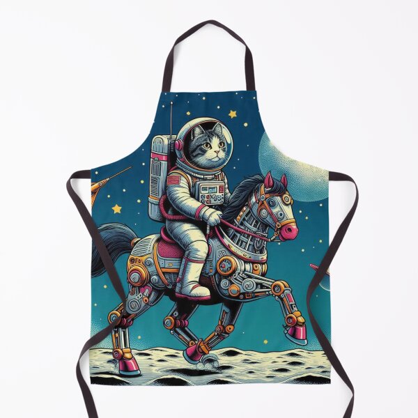 Artikelvorschau, Süße Astronautenkatze und Roboterpferd entworfen und verkauft von Dogandesighn.