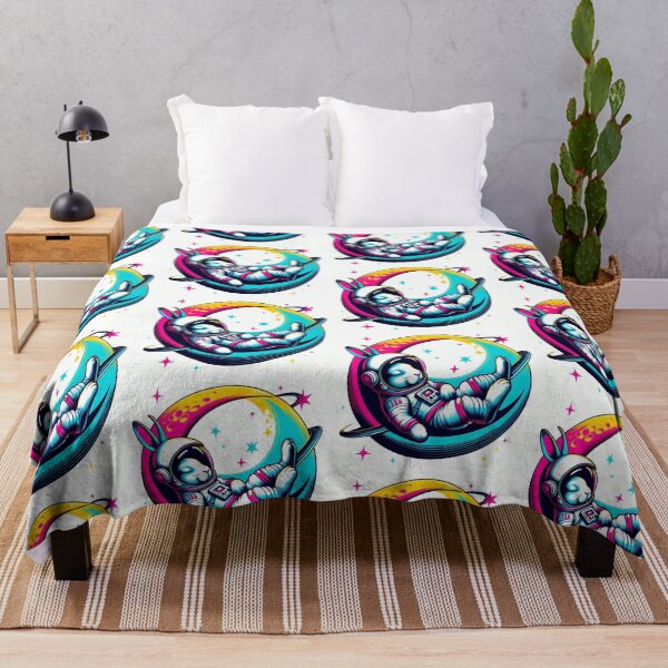 Item preview, cute bunny sleeping at crescent designed and sold by Dogandesighn.