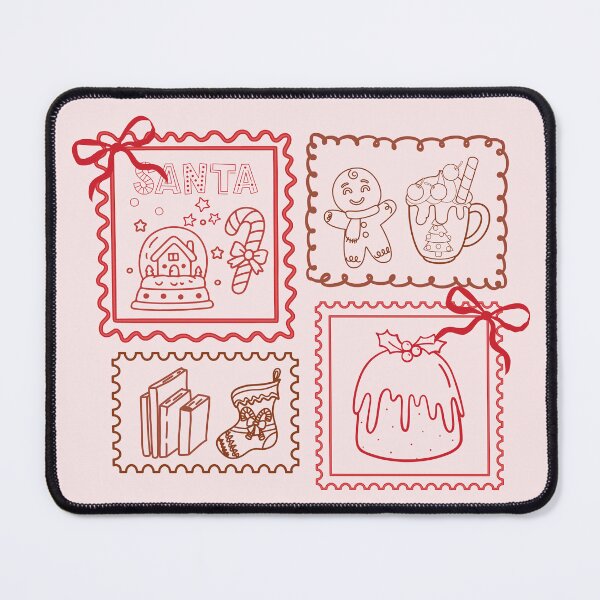 Item preview, Cure Christmas posted stamps coquette Xmas design designed and sold by BosskaDesign.