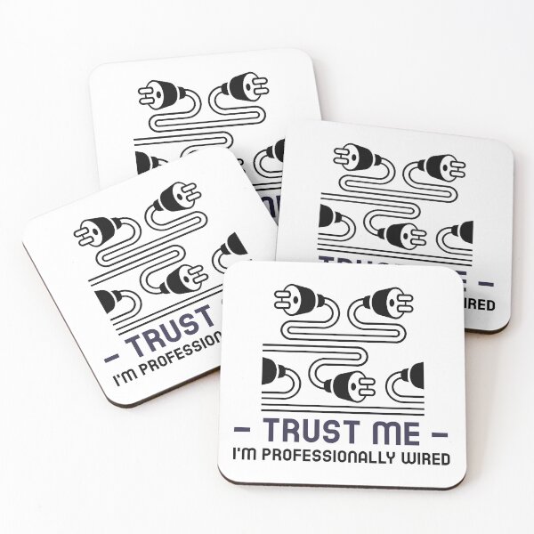 Item preview, Trust Me, I’m Professionally Wired – Funny Electrician Design with Wire Illustration designed and sold by Ani-24.