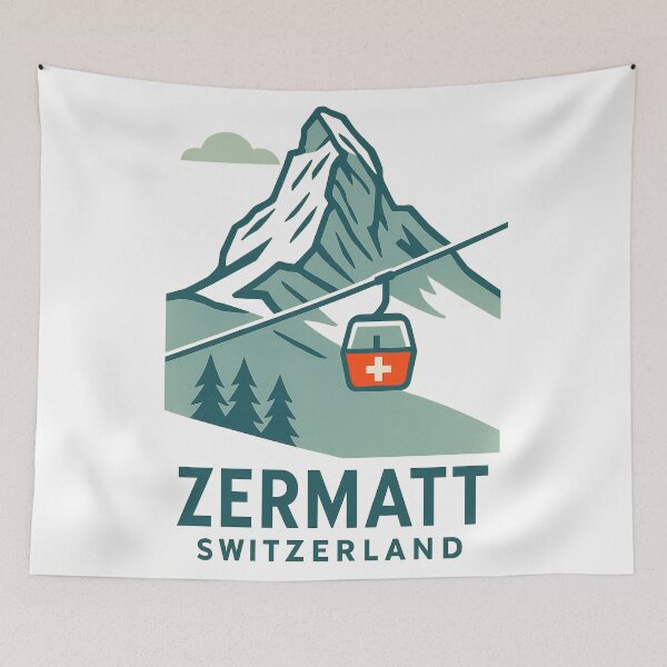 Item preview, Retro Ski Season Zermatt  designed and sold by JETSETPRIDE.