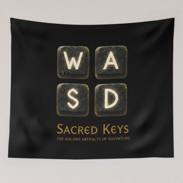 Item preview, Funny WASD Keys Gamer Quote designed and sold by Dakson Design - Fantasy Art.