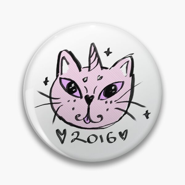 Item preview, Cute Pink Kitty Unicorn Loves 2016 Vibes designed and sold by grtlosr.