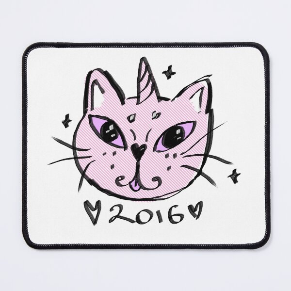 Item preview, Cute Pink Kitty Unicorn Loves 2016 Vibes designed and sold by grtlosr.
