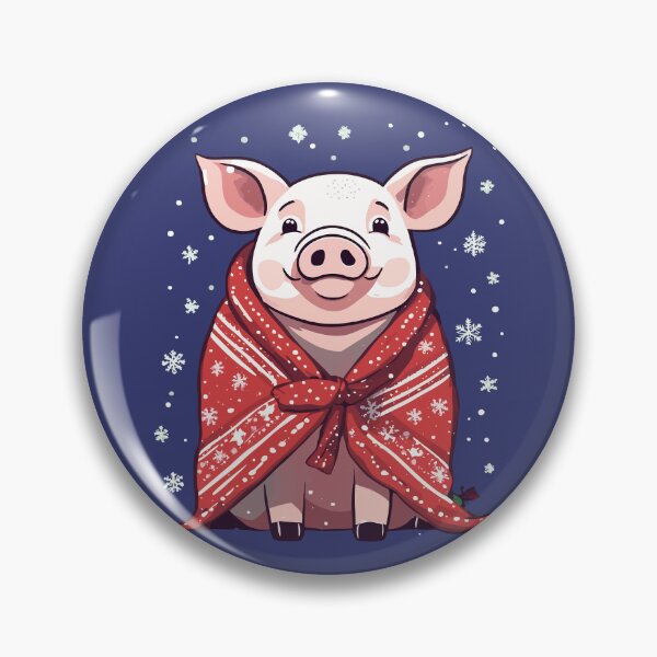 Item preview, Animal Lover Christmas Pig Wrapped In A Red Blanket designed and sold by taiche.