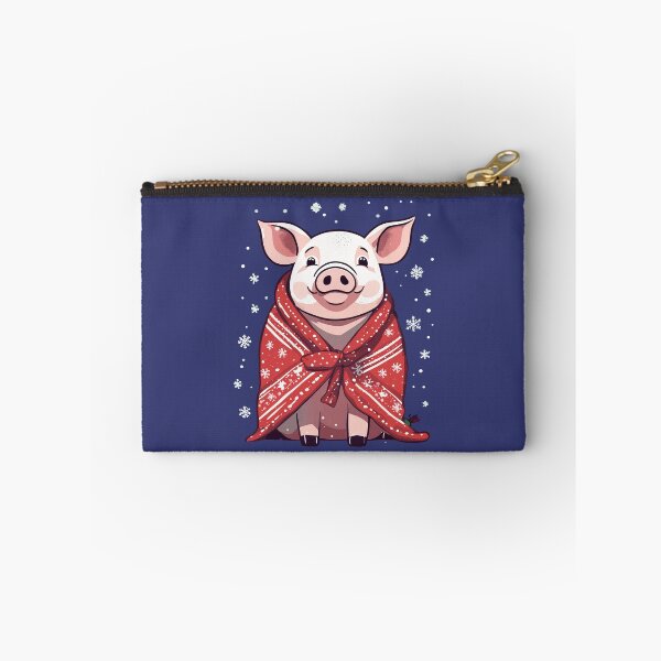Item preview, Animal Lover Christmas Pig Wrapped In A Red Blanket designed and sold by taiche.
