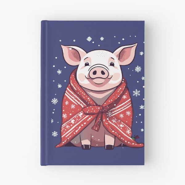 Item preview, Animal Lover Christmas Pig Wrapped In A Red Blanket designed and sold by taiche.