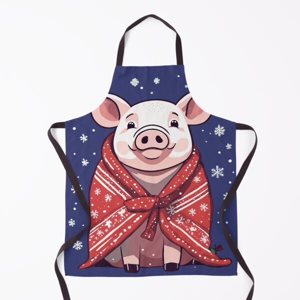 Item preview, Animal Lover Christmas Pig Wrapped In A Red Blanket designed and sold by taiche.