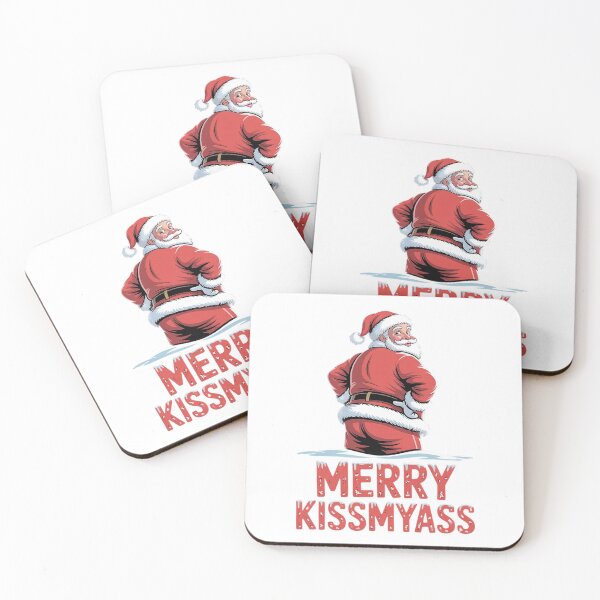 Item preview, Merry Kissmyass Funny Sarcastic Santa designed and sold by PrintAtelier.