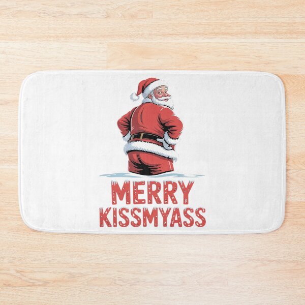 Item preview, Merry Kissmyass Funny Sarcastic Santa designed and sold by PrintAtelier.