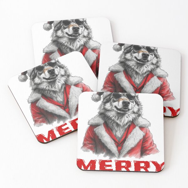 Item preview, Merry Christmas Santa Claus wolf designed and sold by Bossy Box.