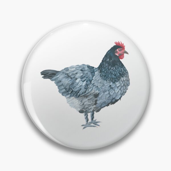 Item preview, Blue Feathered Hen designed and sold by MamaMakeCanvas.