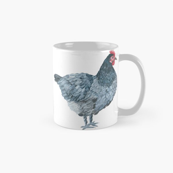 Item preview, Blue Feathered Hen designed and sold by MamaMakeCanvas.