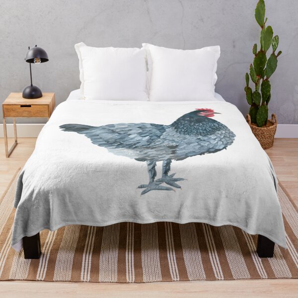 Item preview, Blue Feathered Hen designed and sold by MamaMakeCanvas.