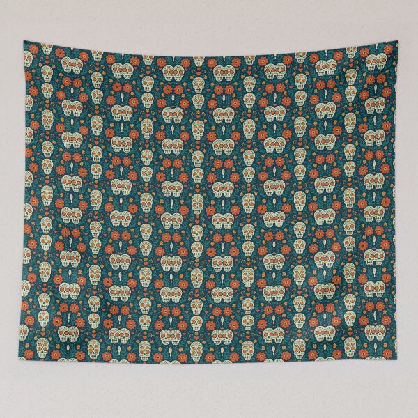Item preview, Flower sugar skull designed and sold by Beauteous-Wonders23.
