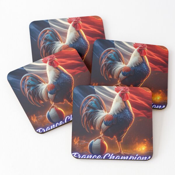 Item preview, France Champions du Monde – Fiery Gallic Rooster World Cup Art designed and sold by Mikhail Lovelace.