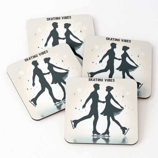 Aperçu de l'œuvre Skating Vibes – Minimalist Ice Skating Silhouettes créée et vendue par Wear_Vibe.