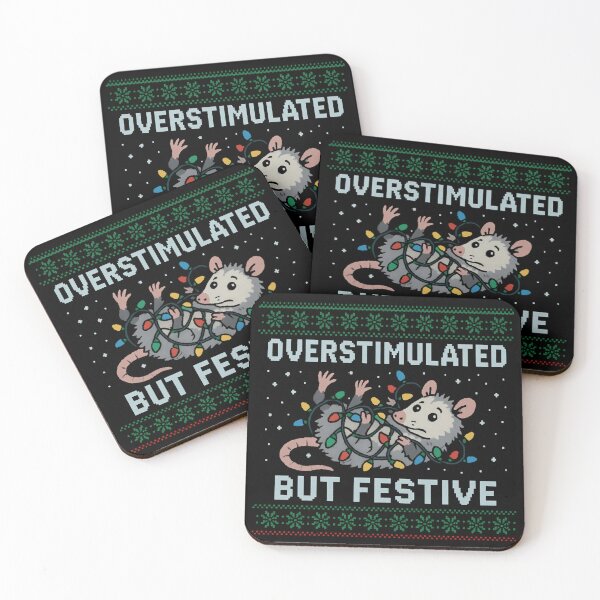 Item preview, Funny Christmas Opossum - Overstimulated But Festive designed and sold by ZBIFBOUETLA.