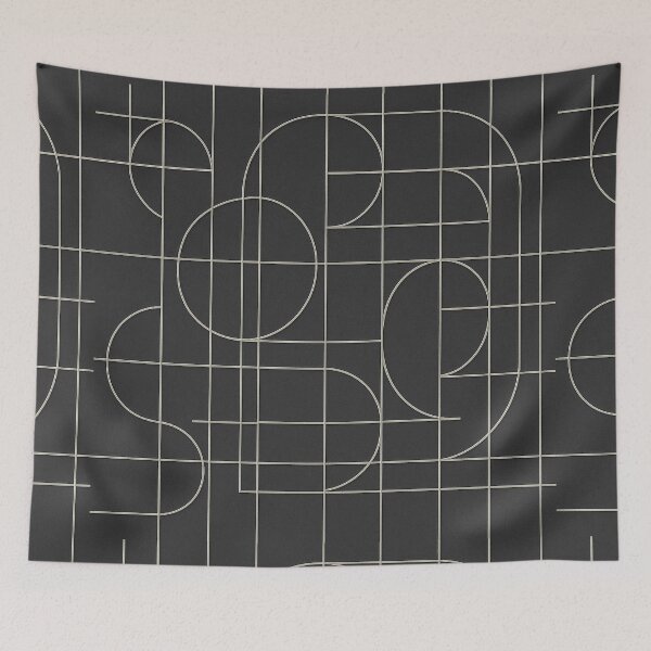 Item preview, Linear Harmony – Abstract Bauhaus Grid designed and sold by Zenvo.