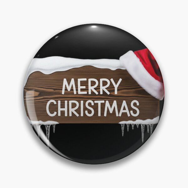 Item preview, Rustic Wooden Christmas Sign with Snow & Santa Hat – Cozy Holiday Illustration designed and sold by PixelVibe782.