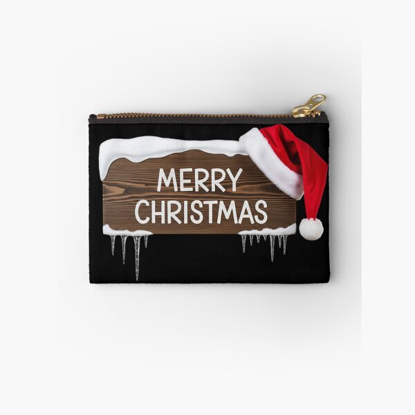 Item preview, Rustic Wooden Christmas Sign with Snow & Santa Hat – Cozy Holiday Illustration designed and sold by PixelVibe782.