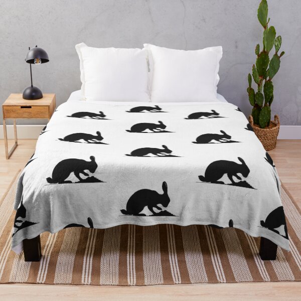 Item preview, “Digging Bunny Silhouette – Nature-Inspired Animal Art” designed and sold by Dogandesighn.