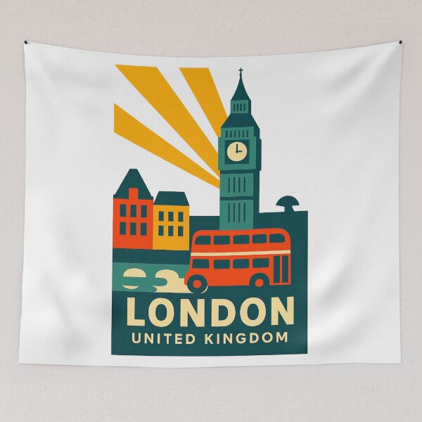 Item preview, Mid Century European City London designed and sold by JETSETPRIDE.