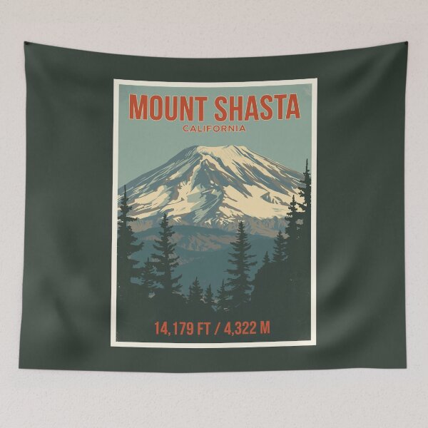 Item preview, Mount Shasta - California  designed and sold by GoodOldVintage.