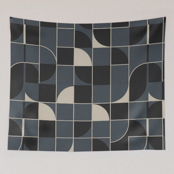 Item preview, Modern Rhythm – Geometric Blue Pattern designed and sold by Zenvo.