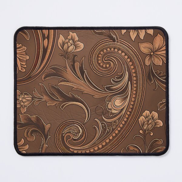 Item preview, Rustic Western Tooled Leather Floral Pattern designed and sold by CoastalEmp.