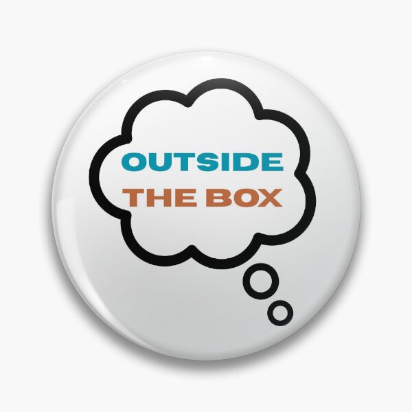 Item preview, Think Outside The Box Creative Thinking Motivation Typography Design designed and sold by HumTumMe.