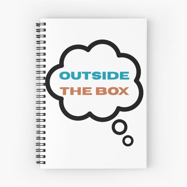 Item preview, Think Outside The Box Creative Thinking Motivation Typography Design designed and sold by HumTumMe.