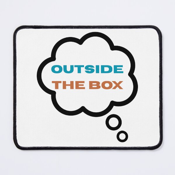Item preview, Think Outside The Box Creative Thinking Motivation Typography Design designed and sold by HumTumMe.